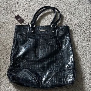 NEW black croc slim tote. Never used, beautiful inner lining and pockets.